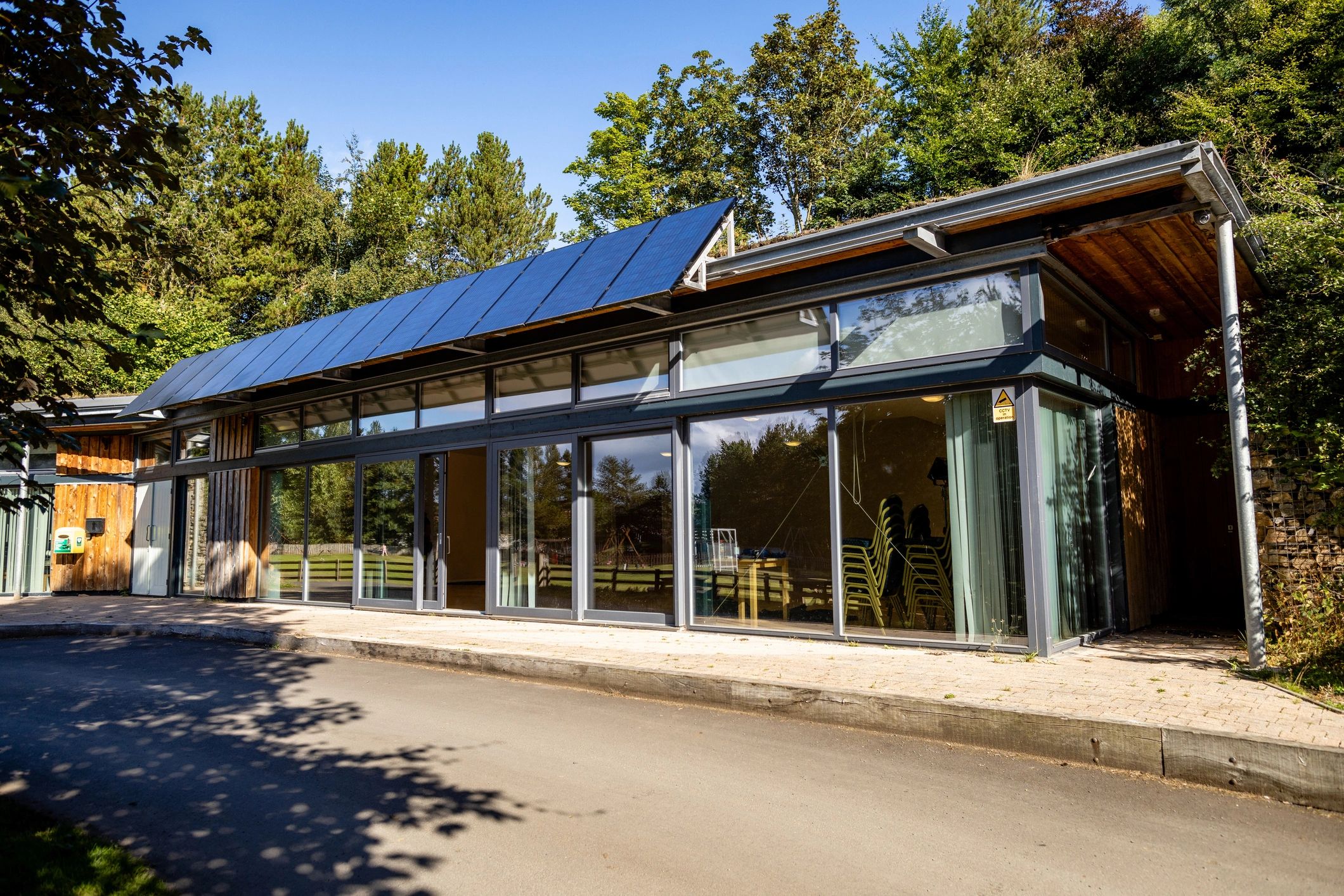 Community clubhouse exterior representing amenities