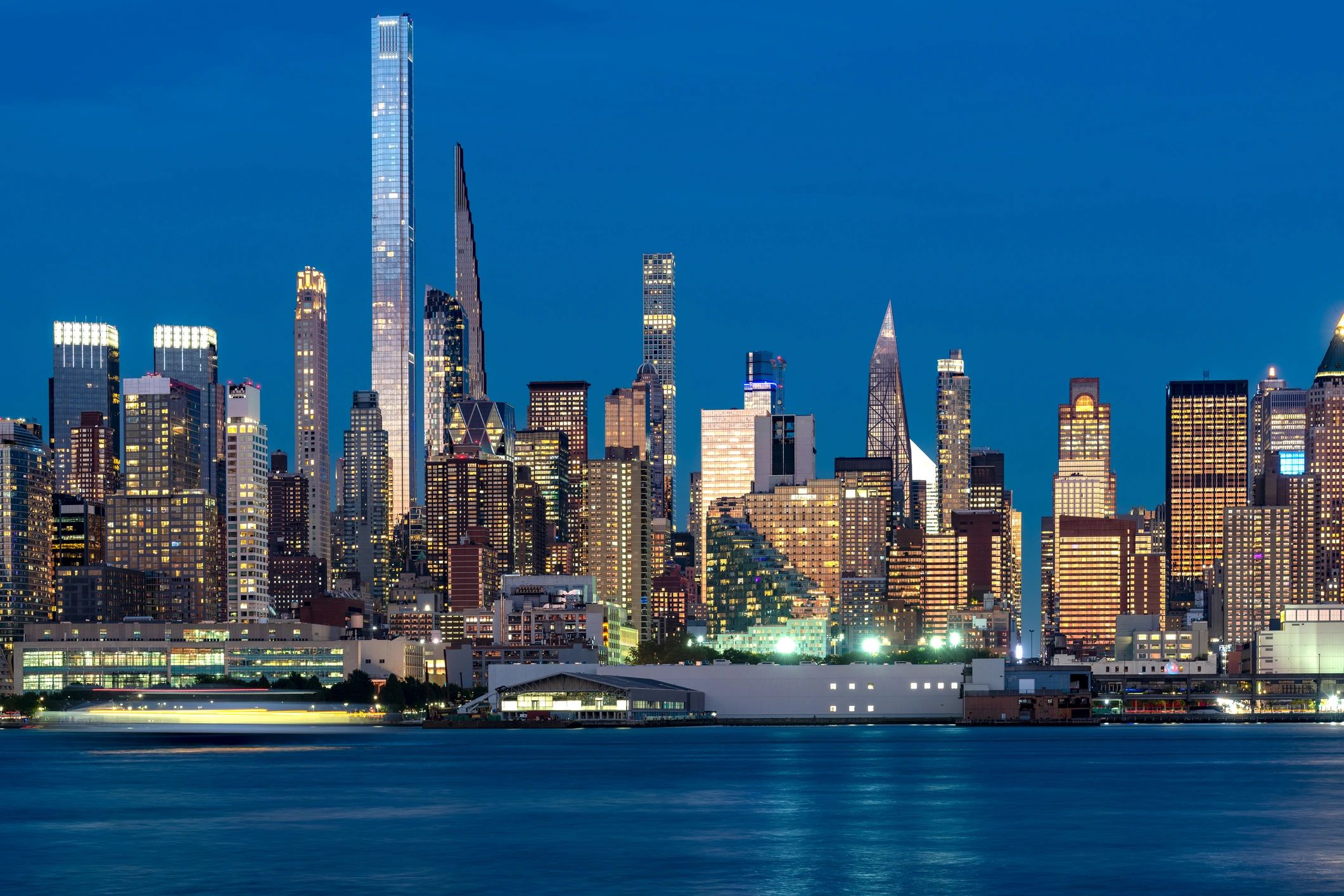 City skyline at night